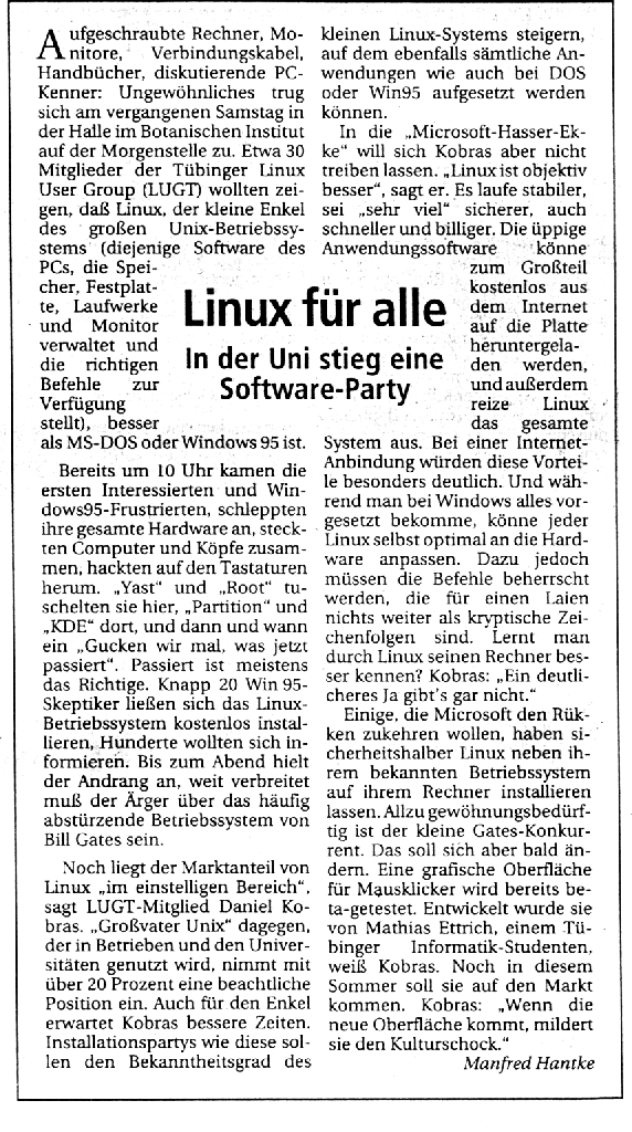 Schwäbisches Tagblatt, Ausgabe vom 12.05.98